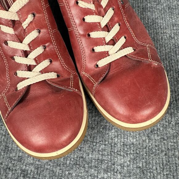 New Ecco Womens EU 40 US 9 Chase Leather Sneakers Brown Lace Up Comfort Flats - Picture 5 of 9